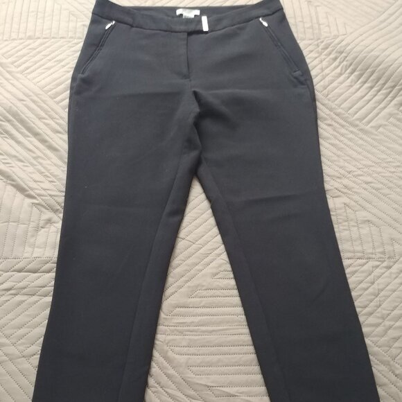 H&M Black Dress Pants with Gold Detail, Size Small Good Condition - Picture 2 of 4